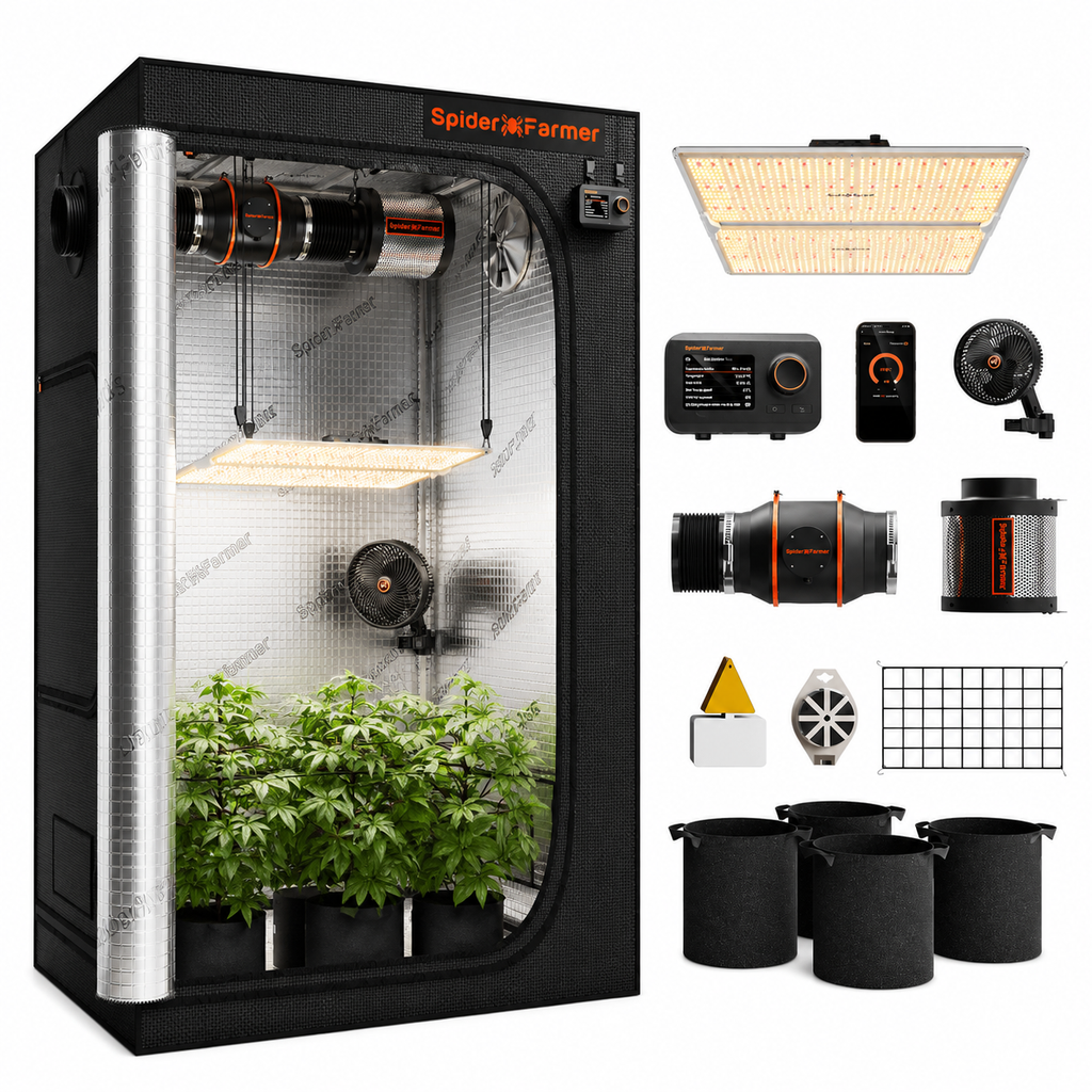 Spider Farmer SF4000 450W Smart Grow Tent Kit with 4' × 4' Grow Tent and GGS Controller