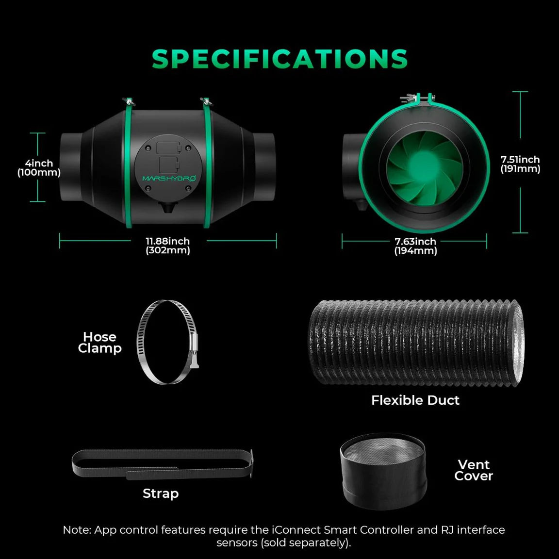 Mars Hydro TSL2000 300W LED Grow Tent Kit with 2' × 4' Grow Tent
