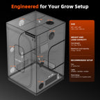 Spider Farmer Master Series 4×4 Grow Tent 48" × 48" × 80"