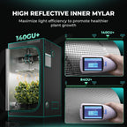 Mars Hydro FC3000 300W LED Grow Tent Kit with 3.3' × 3.3' Grow Tent