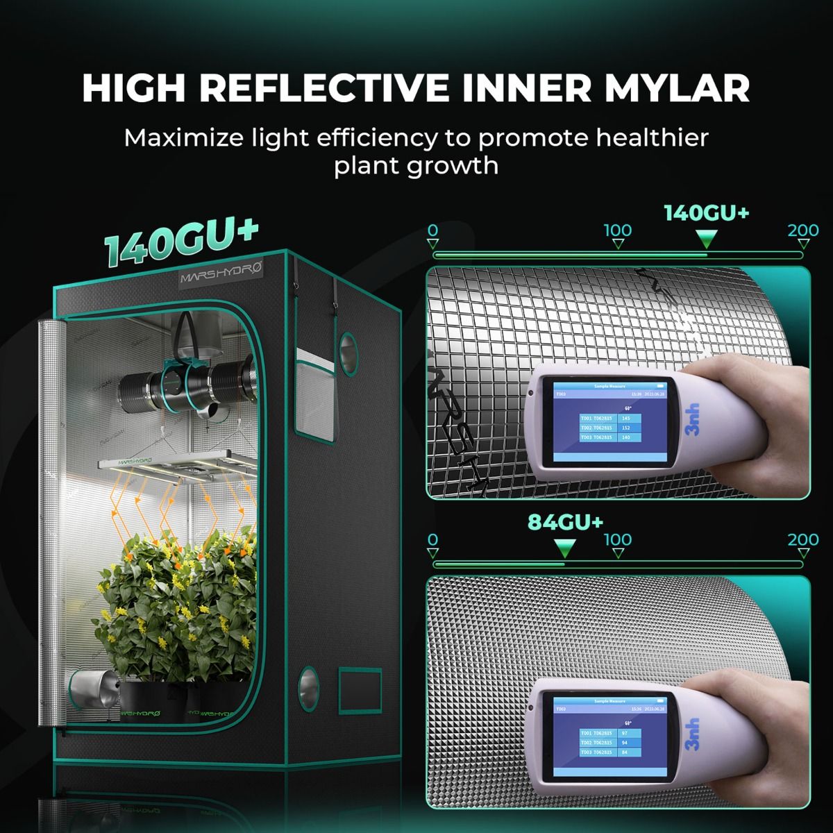 Mars Hydro FC3000 300W LED Grow Tent Kit with 3.3' × 3.3' Grow Tent
