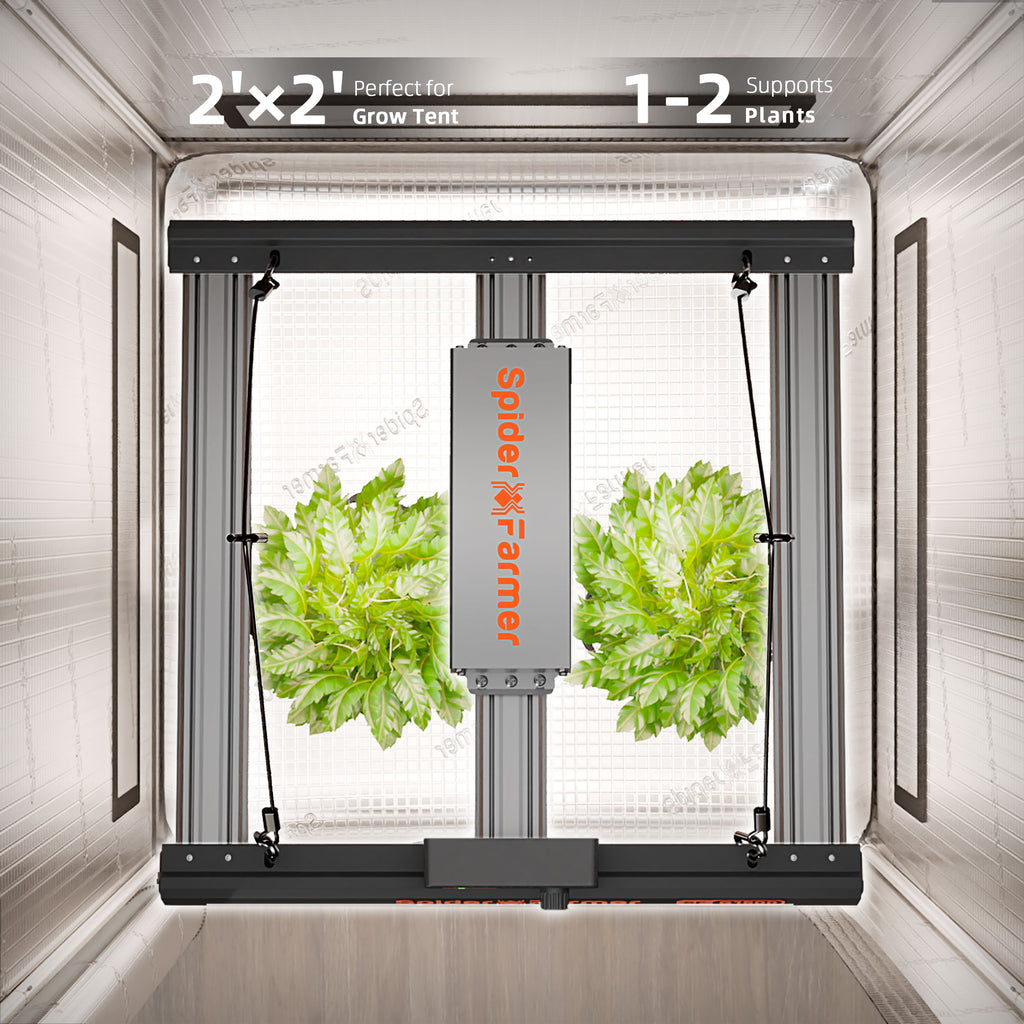 Spider Farmer G1500 150W Smart LED Grow Tent Kit with 2.3' × 2.3' Grow Tent