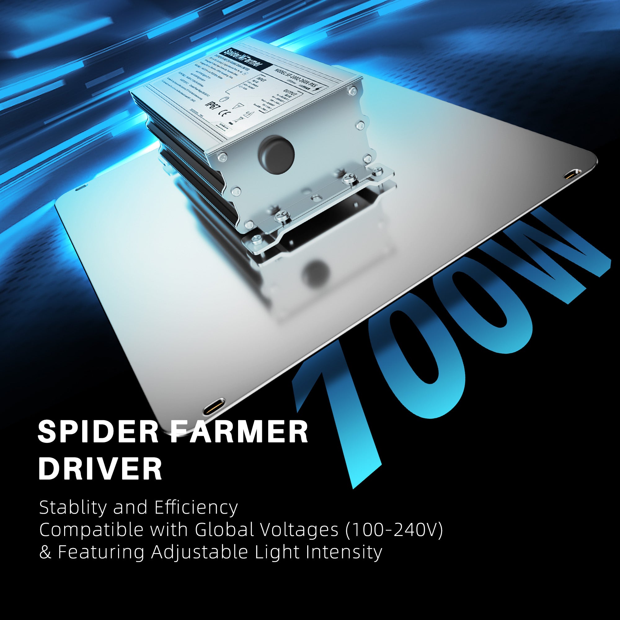 Spider Farmer SF1000D 100W Full Spectrum Dimmable LED Grow Light
