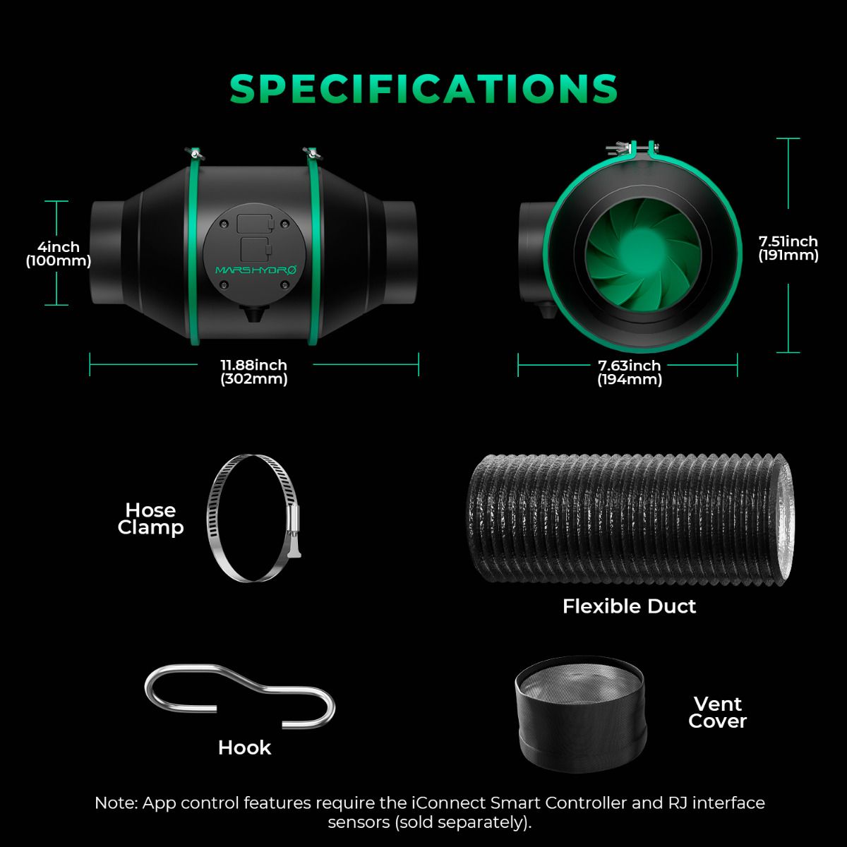 Mars Hydro FC3000 300W LED Grow Tent Kit with 3.3' × 3.3' Grow Tent