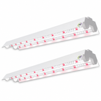 Active Grow Integrated Dual T8 2FT LED Grow Light 2-Pack – Sun White Pro Spectrum
