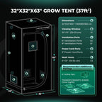 Mars Hydro TS1000 150W LED Grow Tent Kit with 2.6' × 2.6' Grow Tent