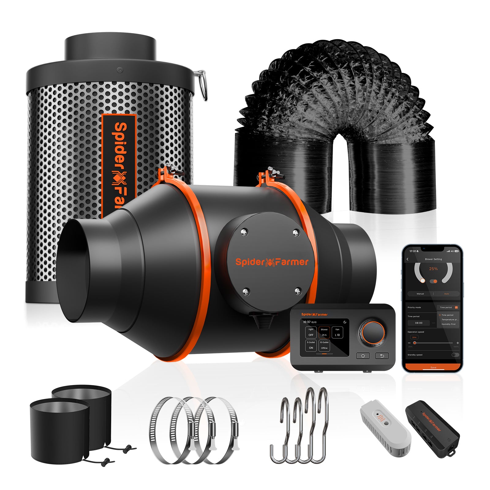 Spider Farmer SE3000 300W Smart Grow Tent Kit with 3' × 3' Grow Tent and GGS Controller