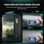Mars Hydro FC-E4800 480W LED Grow Tent Kit with 4' × 4' Grow Tent