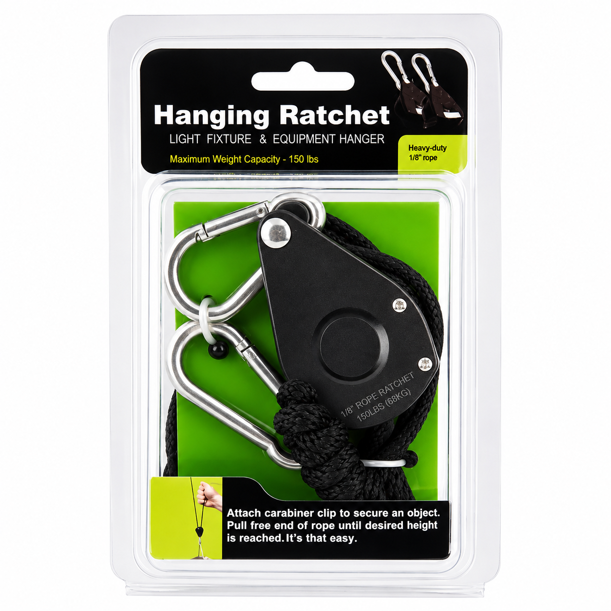 1/4" Rope Ratcheting Light Hanger