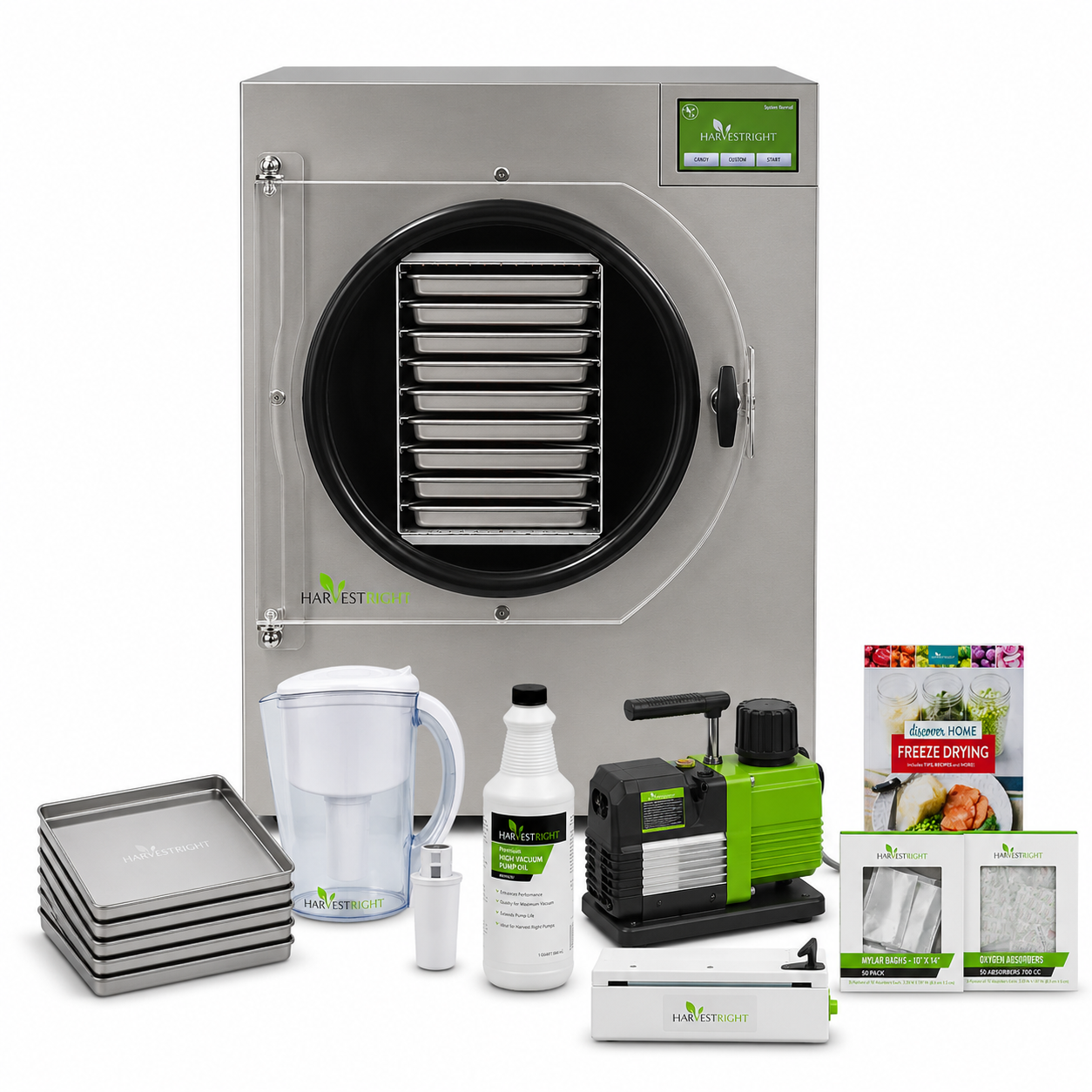 Harvest Right 7 Tray X Large Pro Stainless Steel Freeze Dryer with Mylar Starter Kit