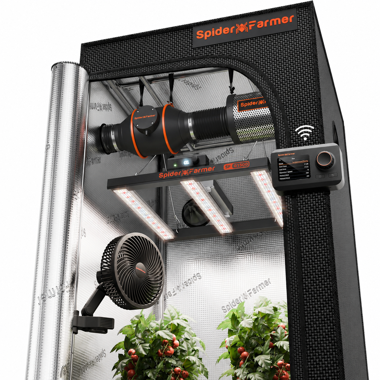 Spider Farmer SF7000 650W LED Grow Tent Kit with 5' × 5' Grow Tent and Smart GGS Controller