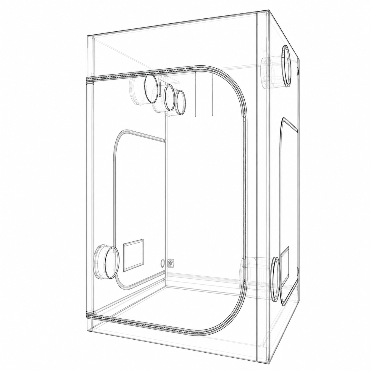 Secret Jardin Dark Room V3 DR150 5' x 5' x 7'8" Hydroponic Grow Tent
