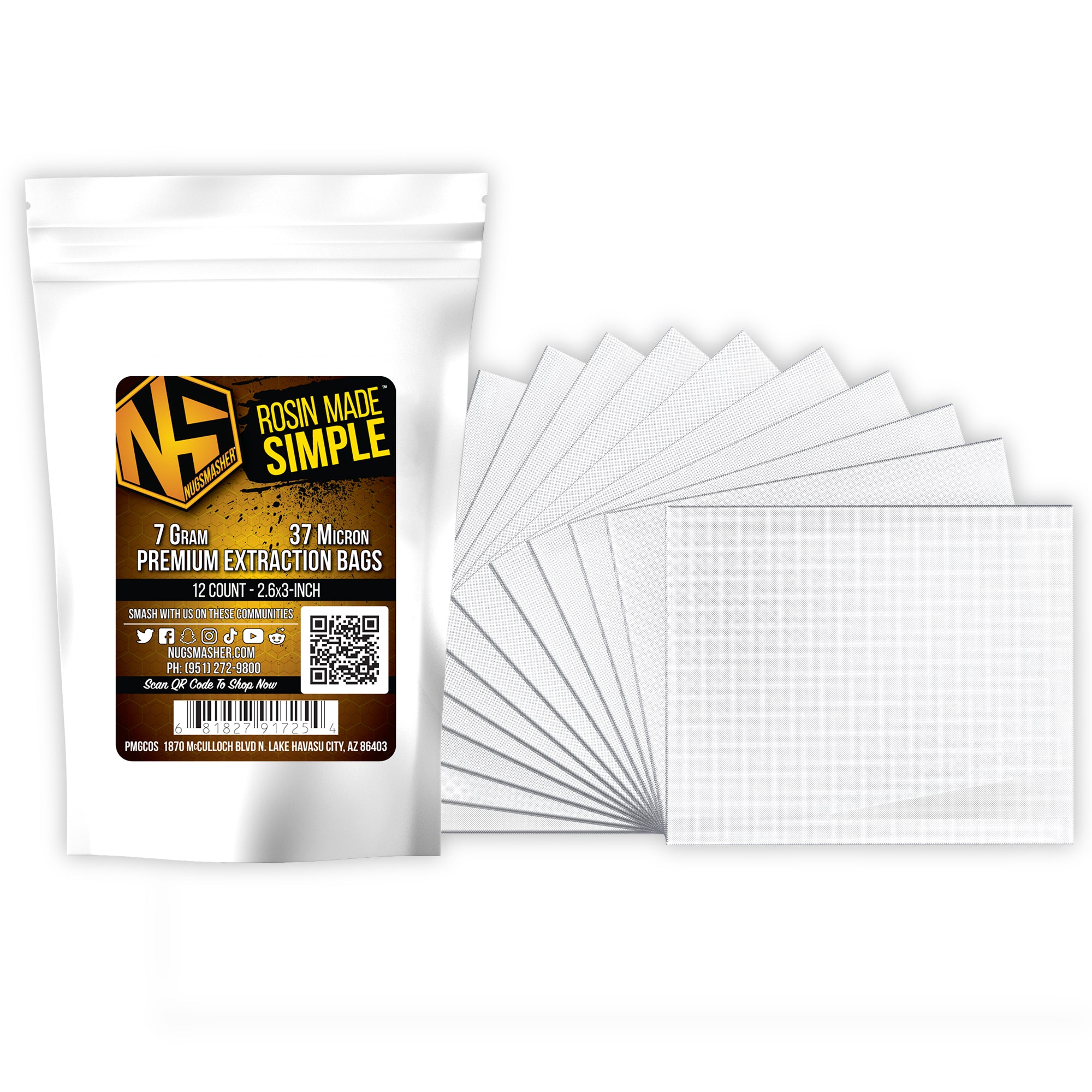 NugSmasher 7 Gram Rosin Extraction Filter Bags