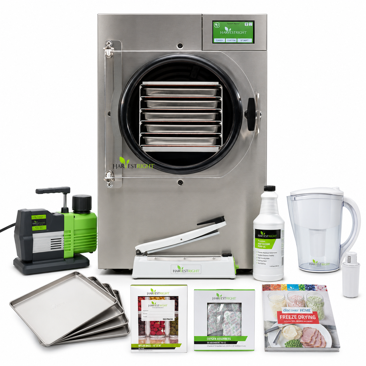 Harvest Right 4 Tray Small Pro Stainless Steel Home Freeze Dryer with Mylar Kit