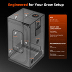 Spider Farmer Master Series 3×3 Grow Tent 36" × 36" × 72"