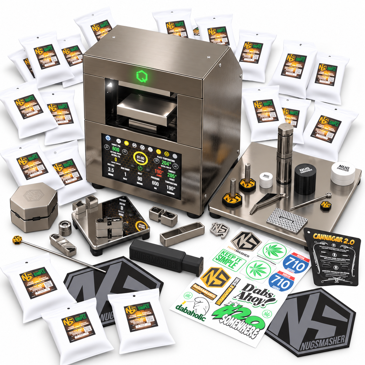 NugSmasher IQ 4 Ton Electric Press Master Bundle