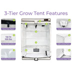 Active Grow Flowers & Fruits 3-Tier Walden White LED Grow Tent Kit