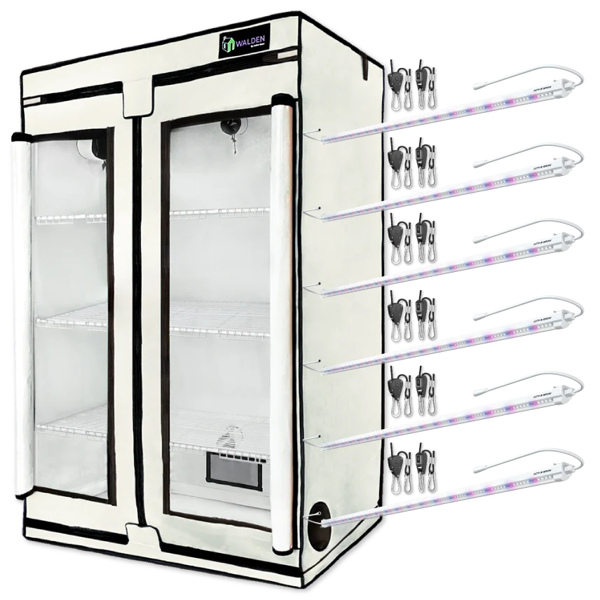 Active Grow Clones & Cuttings 3-Tier Walden White LED Grow Tent Kit