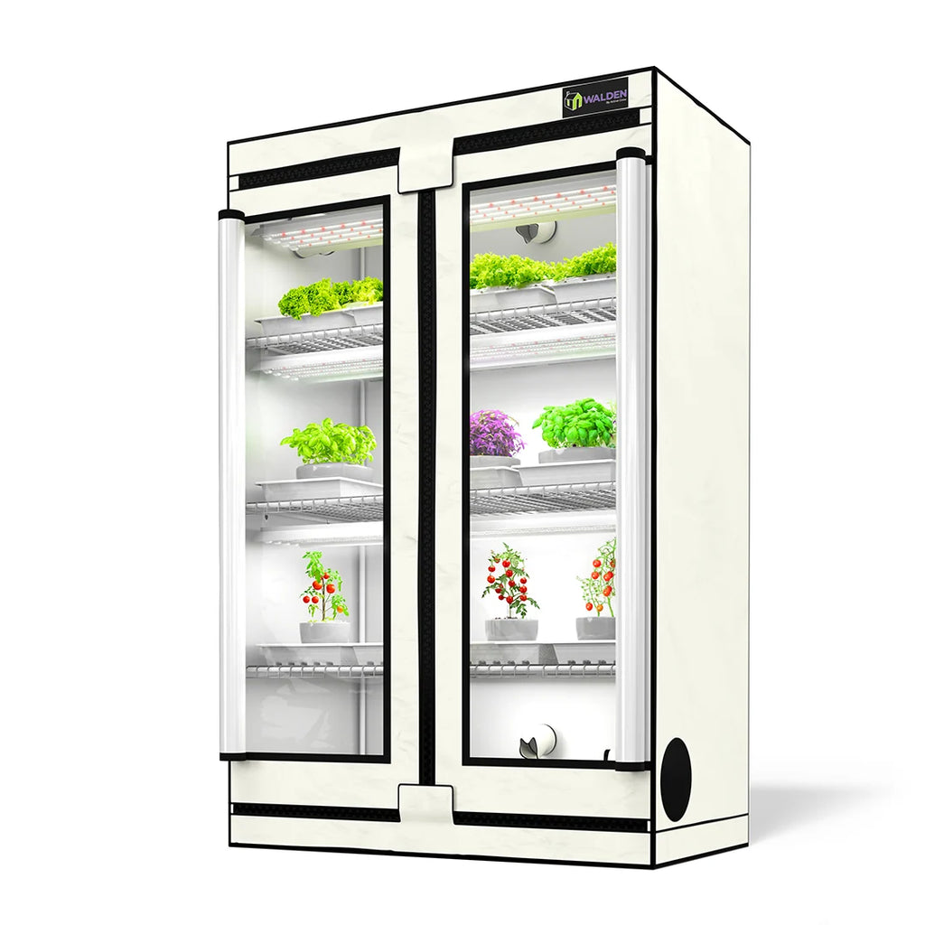 Active Grow Greens & Veggies 3-Tier Walden White LED Grow Tent Kit