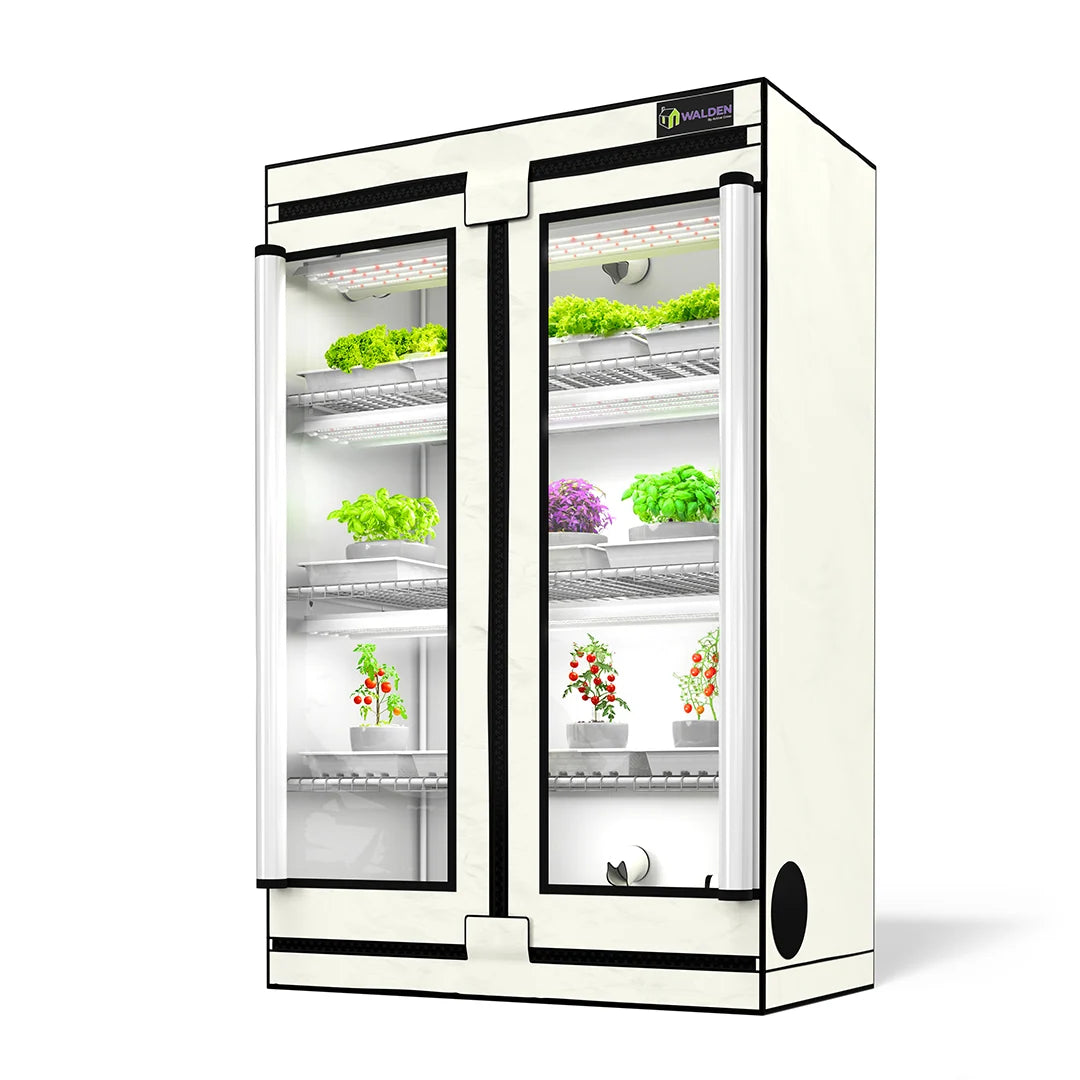 Active Grow Greens & Veggies 3-Tier Walden White LED Grow Tent Kit