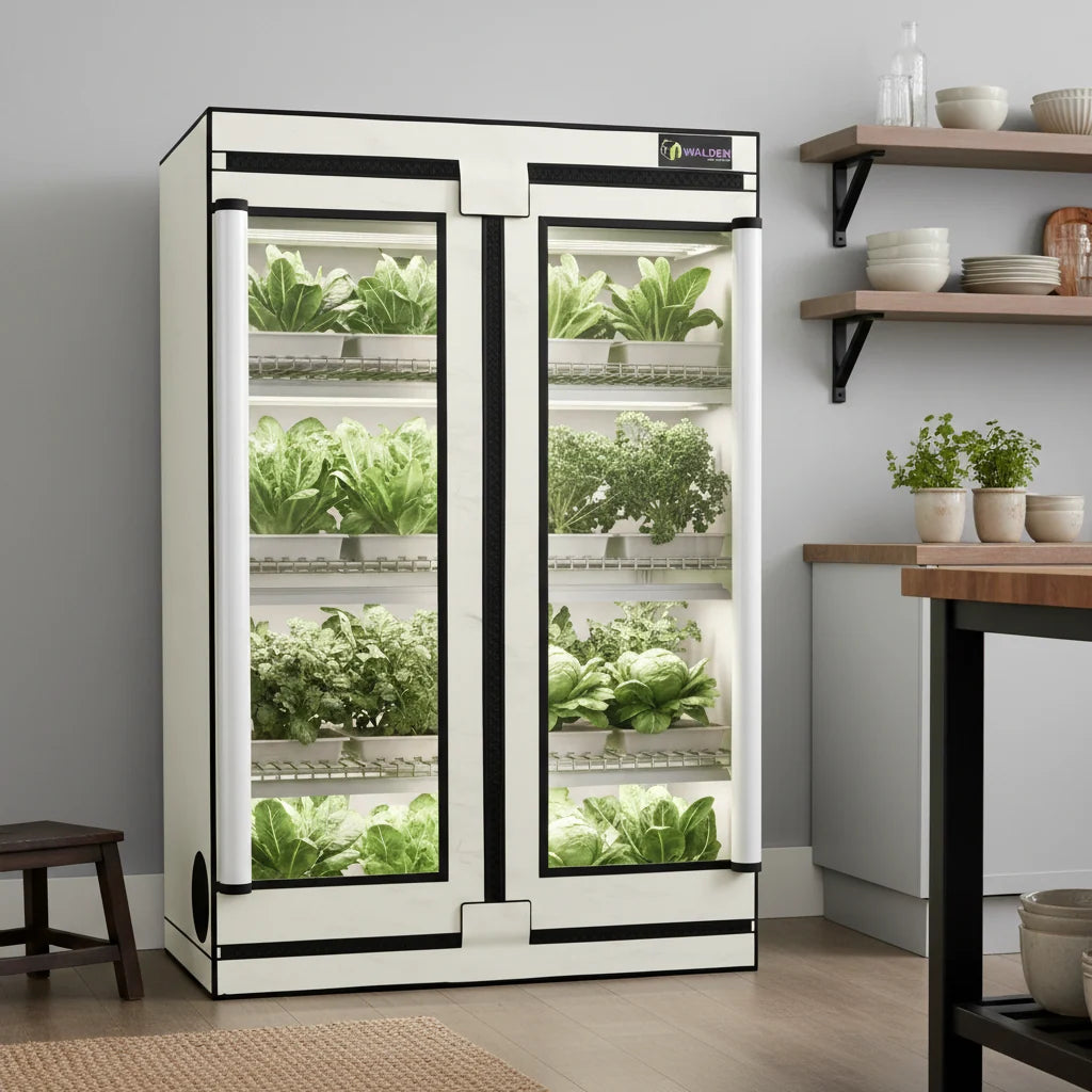 Active Grow Greens & Veggies 3-Tier Walden White LED Grow Tent Kit