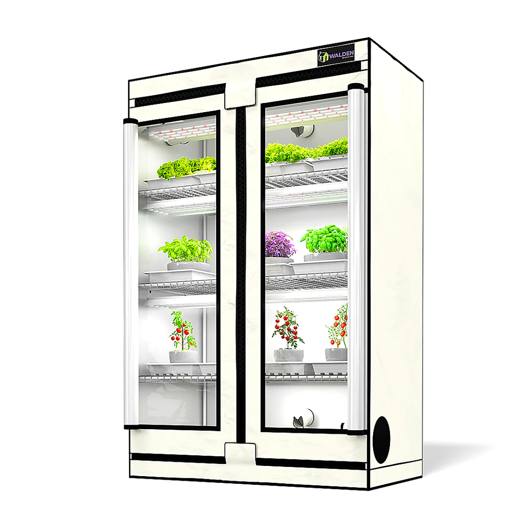 Active Grow Greens & Veggies 3-Tier Walden White LED Grow Tent Kit