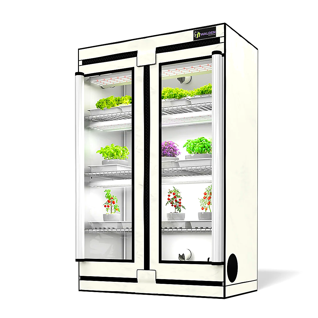 Active Grow Greens & Veggies 3-Tier Walden White LED Grow Tent Kit