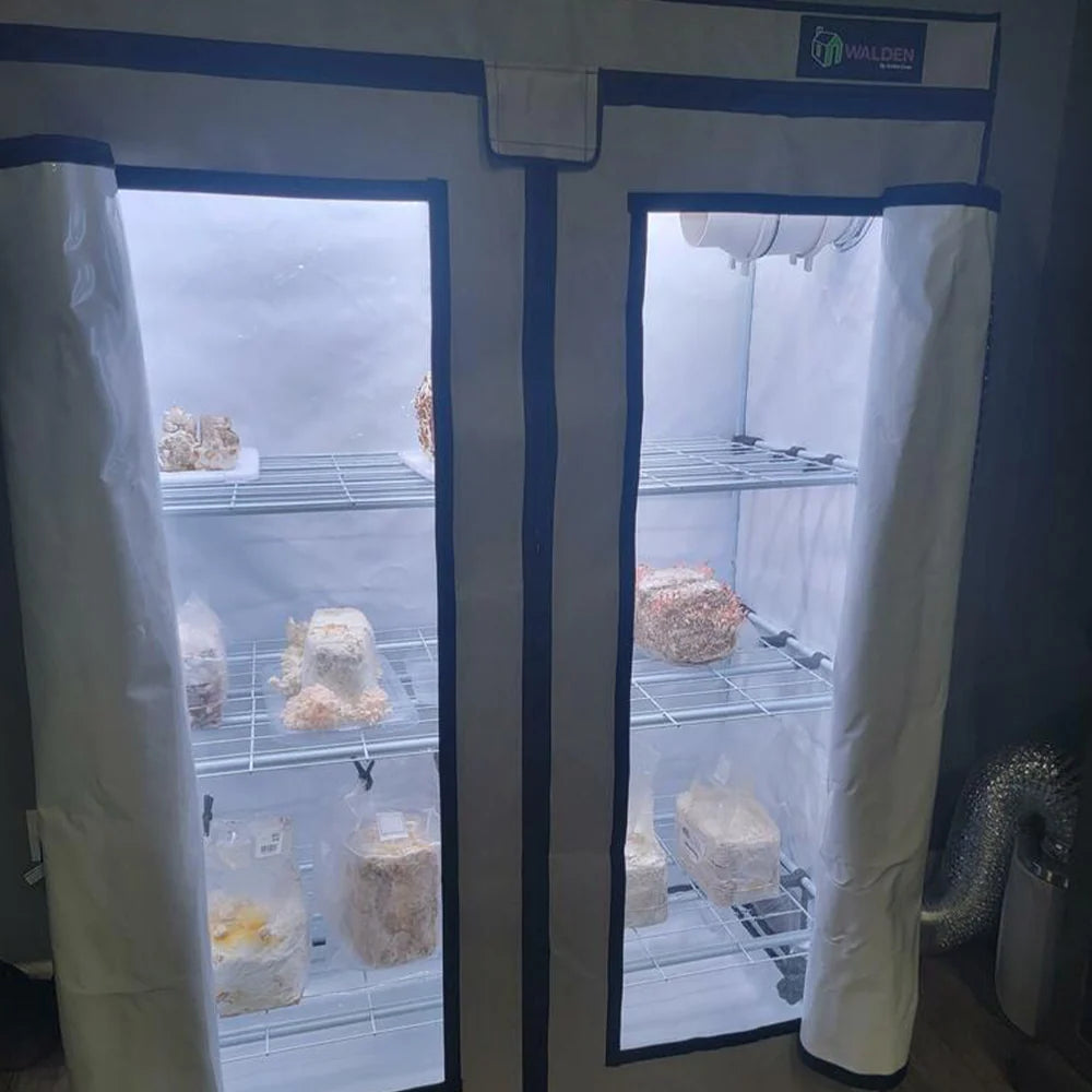 Active Grow Mushroom Fruiting & Incubation 3-Tier Walden White LED Grow Tent Kit