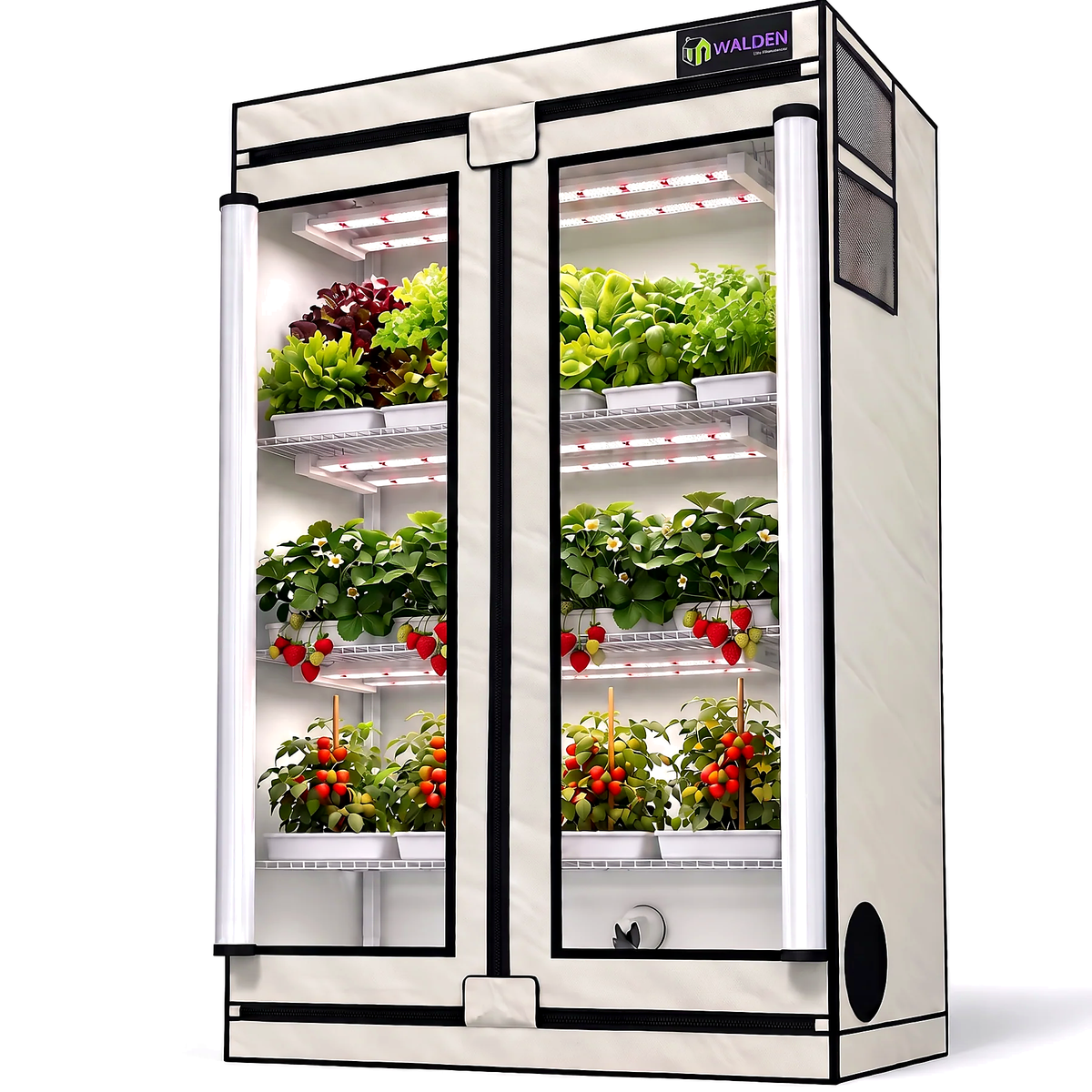 Active Grow LoPro EDGE Premium 3-Tier Walden White LED Grow Tent Kit