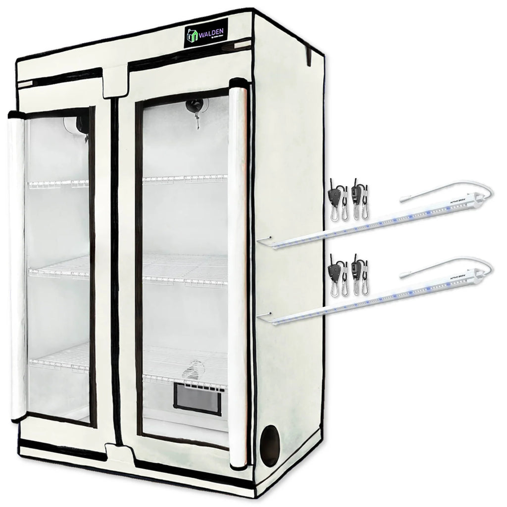 Active Grow Mushroom Fruiting & Incubation 3-Tier Walden White LED Grow Tent Kit