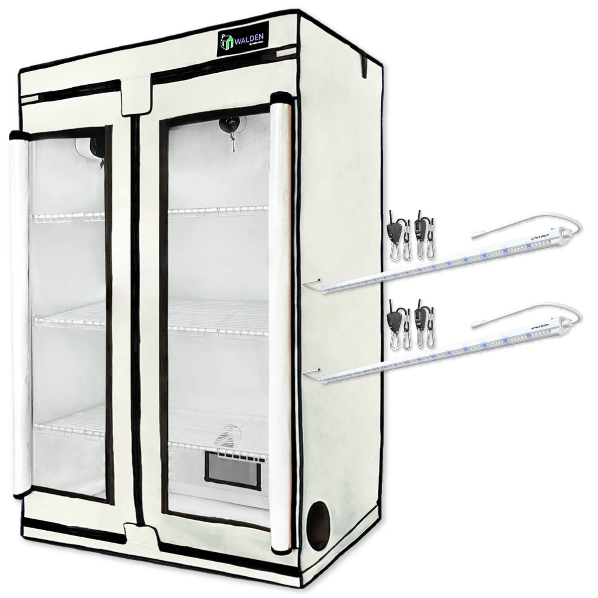 Active Grow Mushroom Fruiting & Incubation 3-Tier Walden White LED Grow Tent Kit