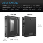 AC Infinity CLOUDLAB 2' x 4' Indoor Grow Tent