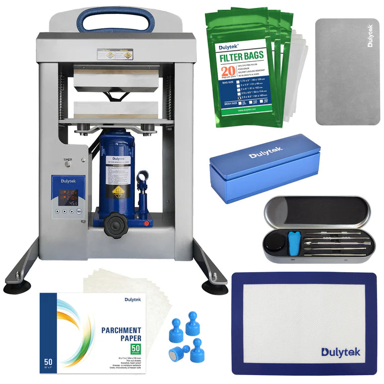 Dulytek DHP20 20 Ton Hydraulic Rosin Press Bundle