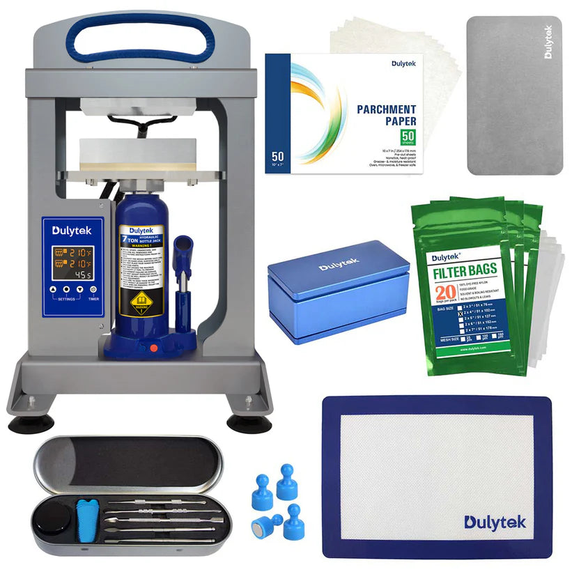 Dulytek DHP7 7 Ton Hydraulic Rosin Press Bundle