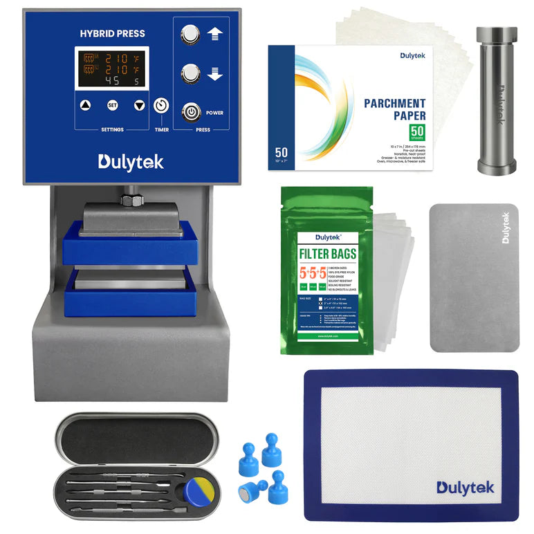 Dulytek DW8000 Hybrid 4 Ton Rosin Press Bundle