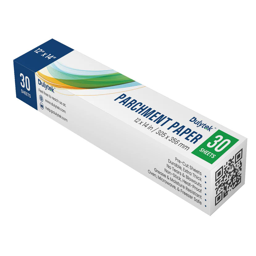 Dulytek Extra Thick Parchment Paper Sheets 12" x 14" (30 Pack)
