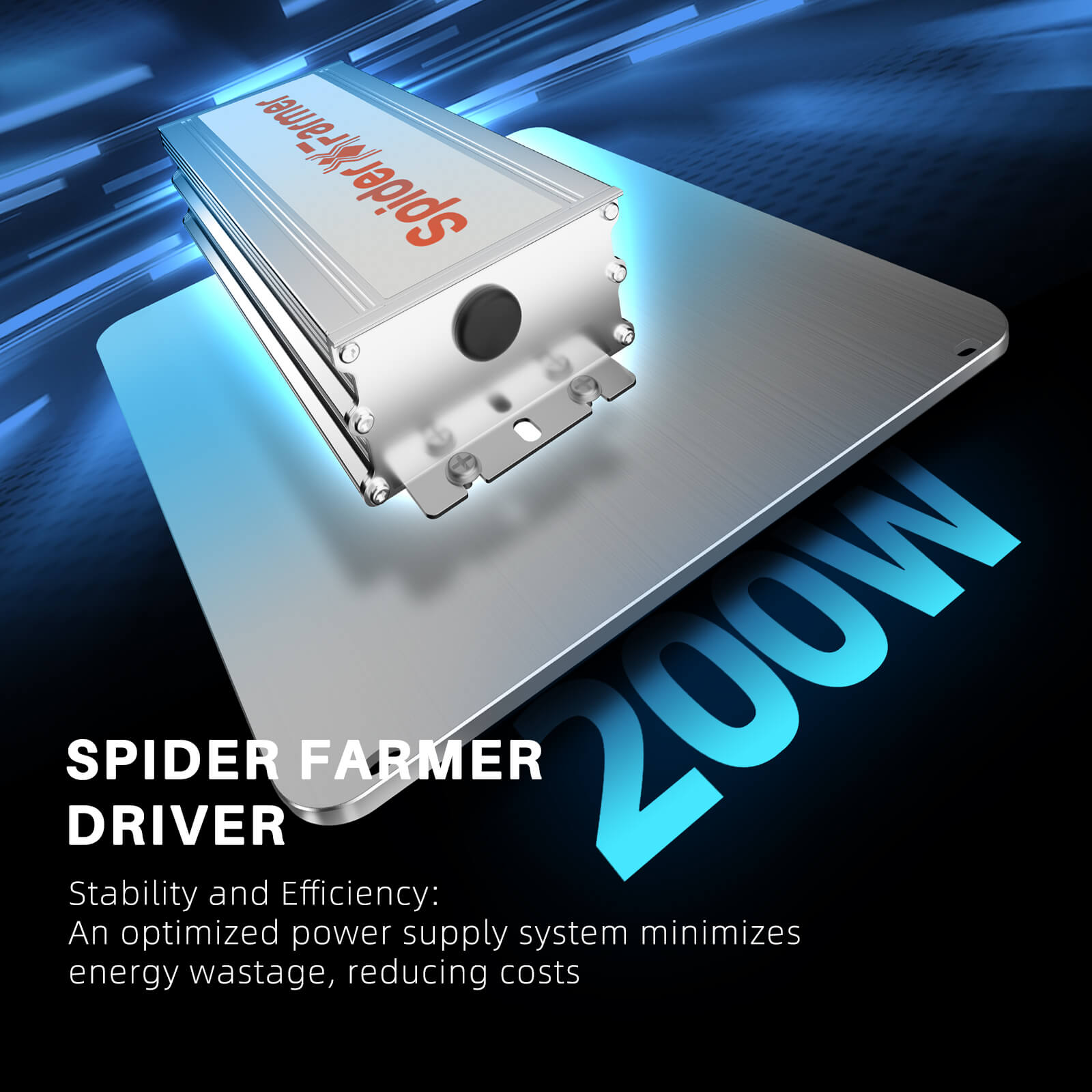 Spider Farmer SF2000 200W Full Spectrum Dimmable LED Grow Light