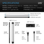 AC Infinity IONBEAM U4 11" UV Grow Light Bars, 4-Pack