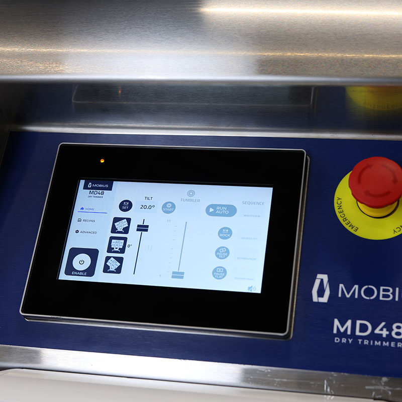 Mobius MD48 Commercial Dry Trimmer with Oscillating Drum and Touchscreen Controls