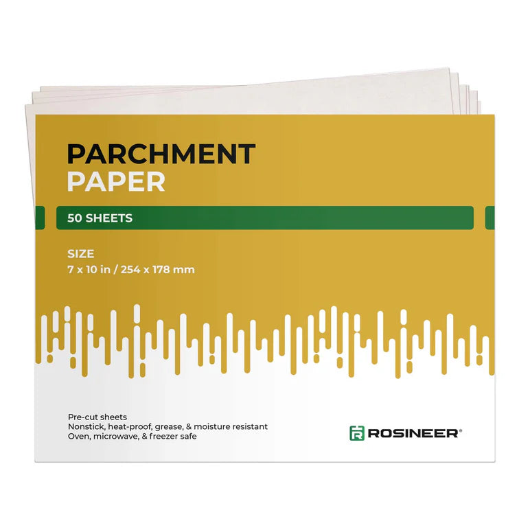 Rosineer Non Stick Parchment Paper 50 Sheet Pack 10 x 7 Inch