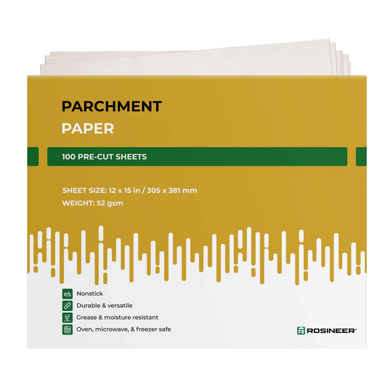 Rosineer Non Stick Parchment Paper 100 Sheet Pack 12 x 15 Inch
