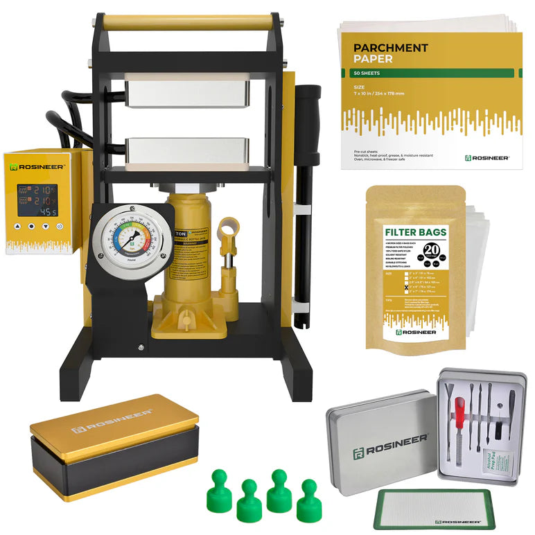 Rosineer Mighty-10 10 Ton Hydraulic Rosin Press Bundle