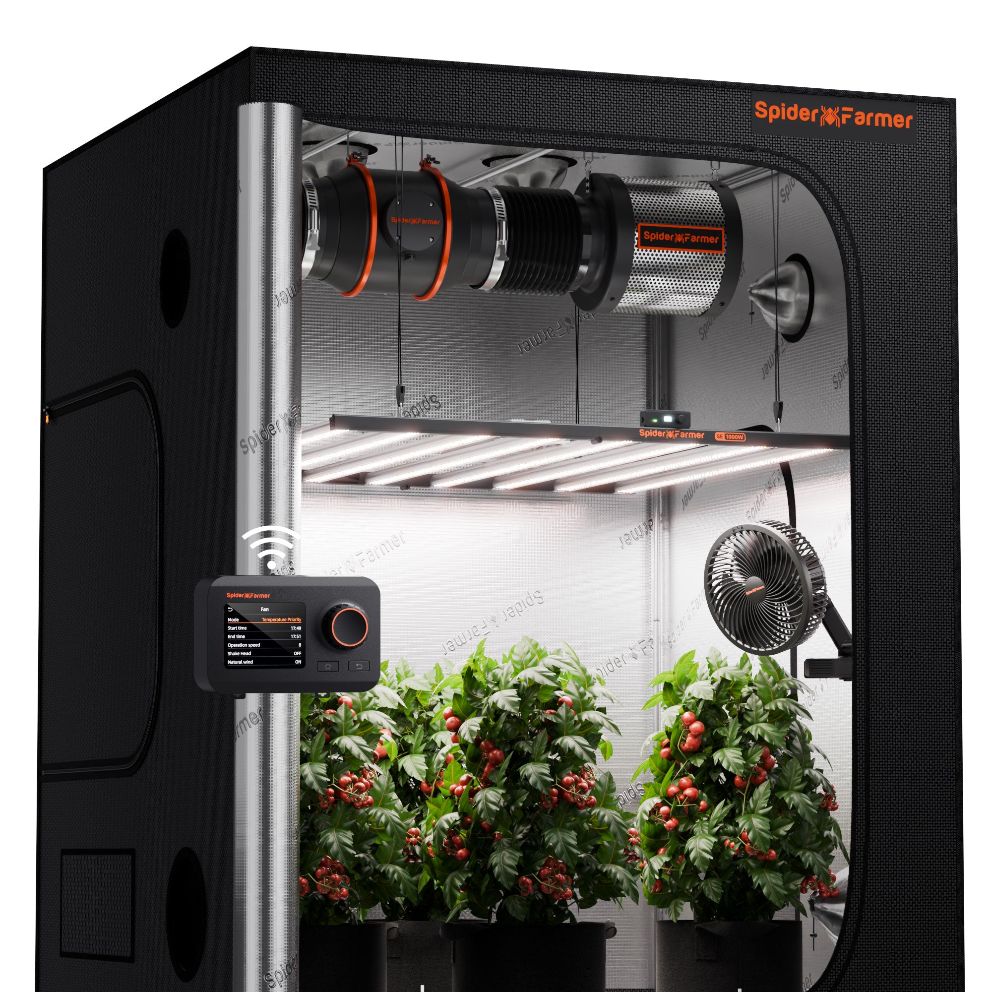 Spider Farmer SE1000W 1000W LED Grow Tent Kit with 5' × 5' Grow Tent and GGS Controller
