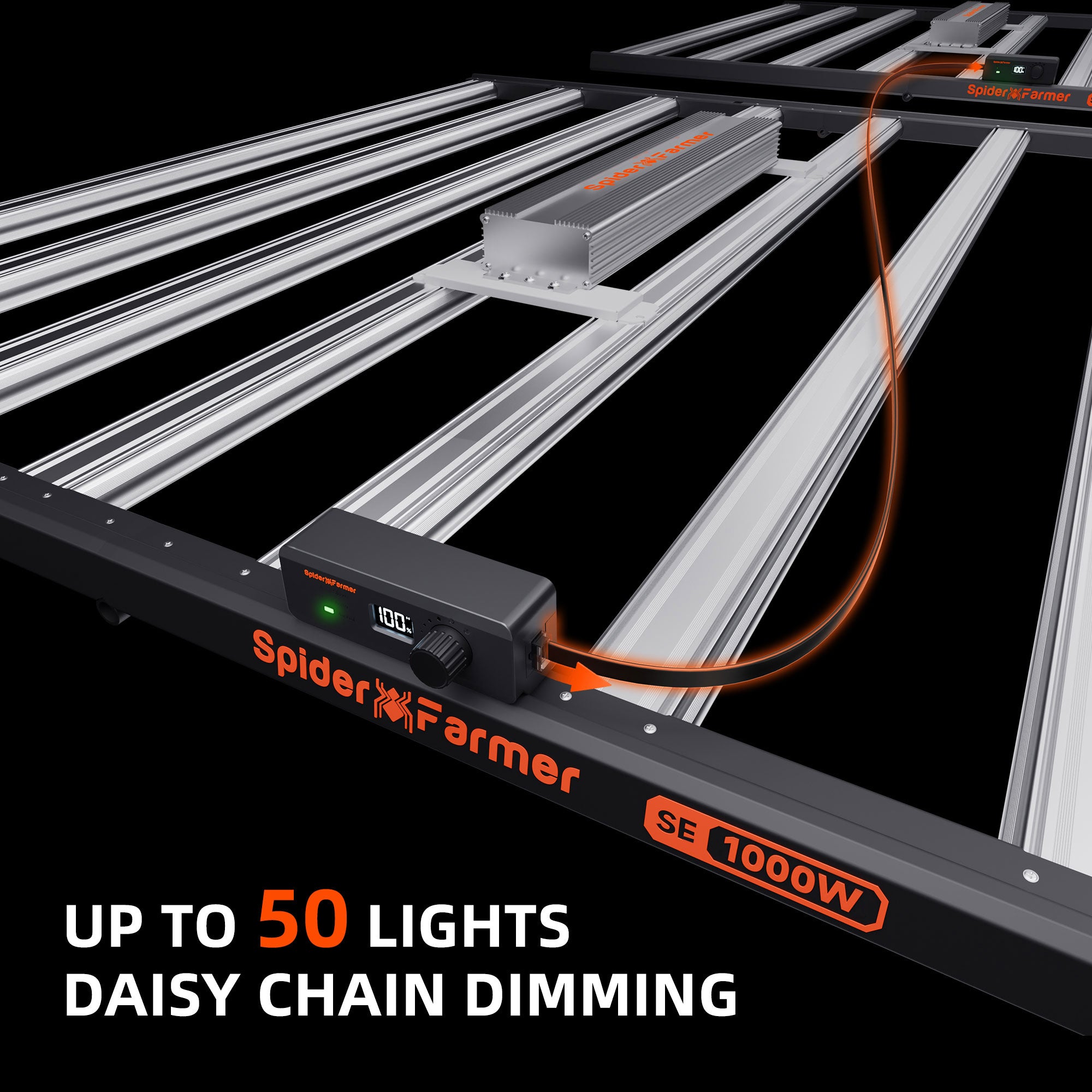 Spider Farmer SE1000W 1000W LED Grow Tent Kit with 5' × 5' Grow Tent and GGS Controller