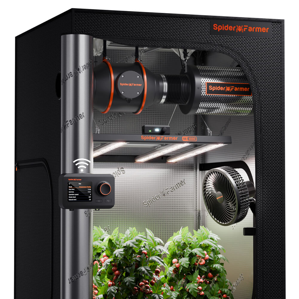 Spider Farmer SE3000 300W Smart Grow Tent Kit with 3' × 3' Grow Tent and GGS Controller