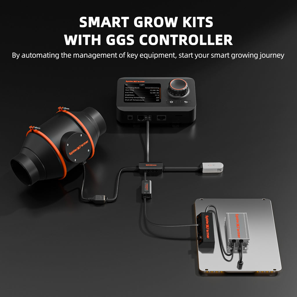 Spider Farmer SF1000D 100W LED Grow Tent Kit with 2' × 2' Tent and GGS Controller