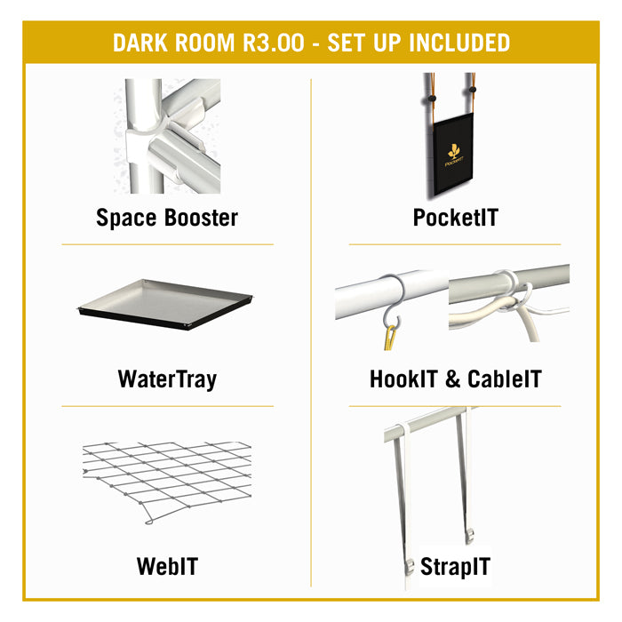 Secret Jardin Dark Room V3 DR120 4' x 4' x 6'8" Hydroponic Grow Tent