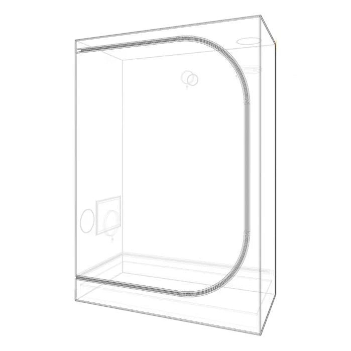 Secret Jardin Dark Street V4 120 Wide 4' x 2' x 6' Hydroponic Grow Tent