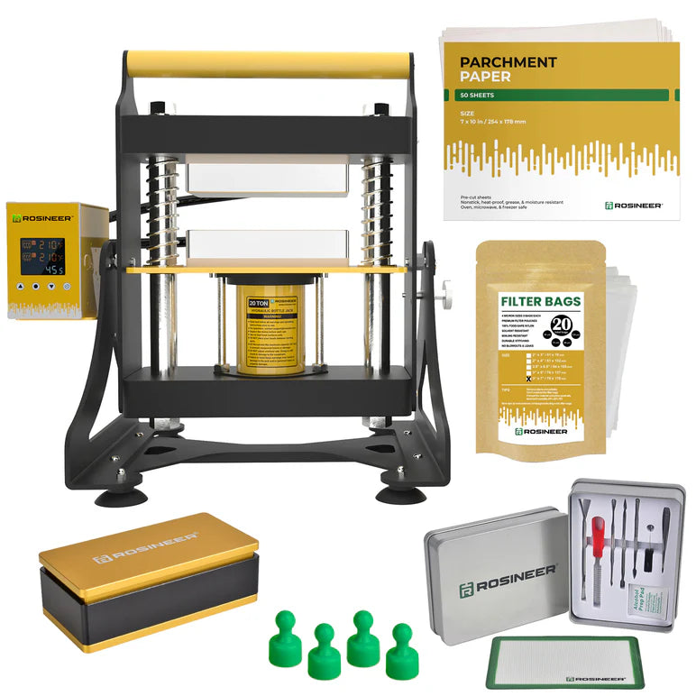 Rosineer SWING 20 Ton Hydraulic Rosin Press Bundle