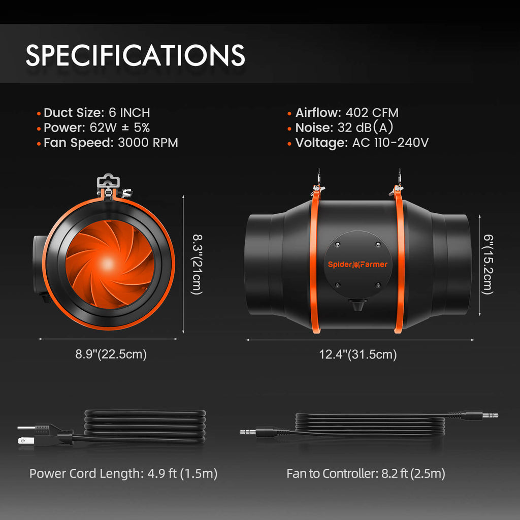 Spider Farmer SF7000 650W LED Grow Tent Kit with 5' × 5' Grow Tent and Smart GGS Controller